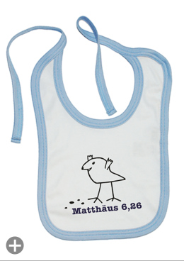Baby-Lätzchen "Matthäus 6,26"