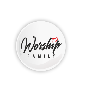 Ansteckbutton mit Worship-Family Logo