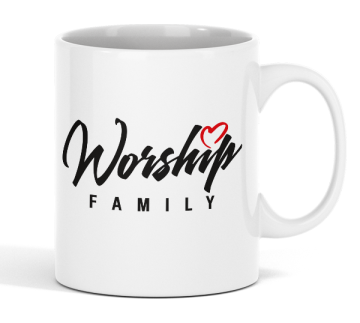 Tasse mit Worship-Family Logo