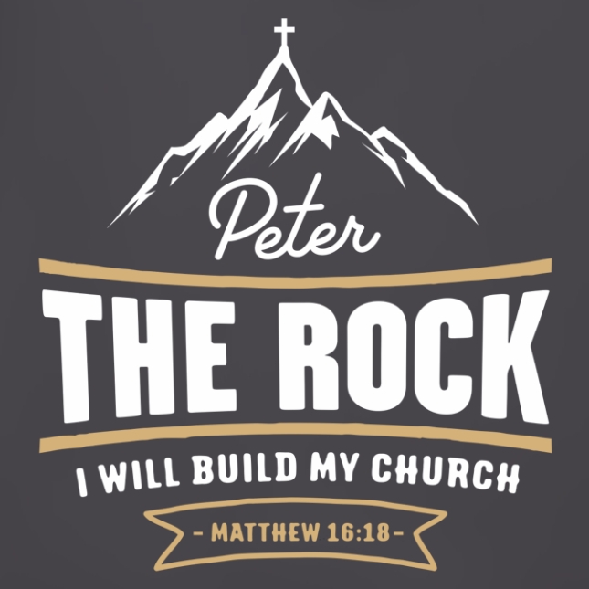 T-Shirt: Peter The Rock - I will build my church (Matthew 16:18)