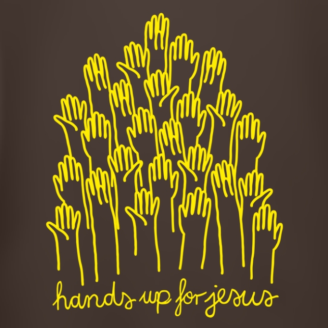 T-Shirt: hands up for jesus